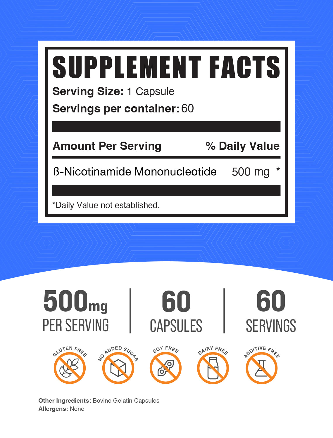 NMN 60 capsules label
